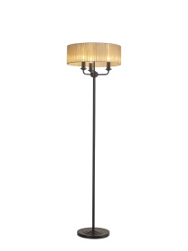 DK1061  Banyan 45cm 3 Light Floor Lamp Matt Black; Soft Bronze